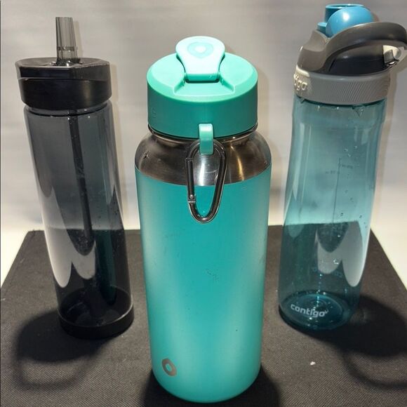 Black, Teal, and Blue Water Bottles - Picture 5 of 9